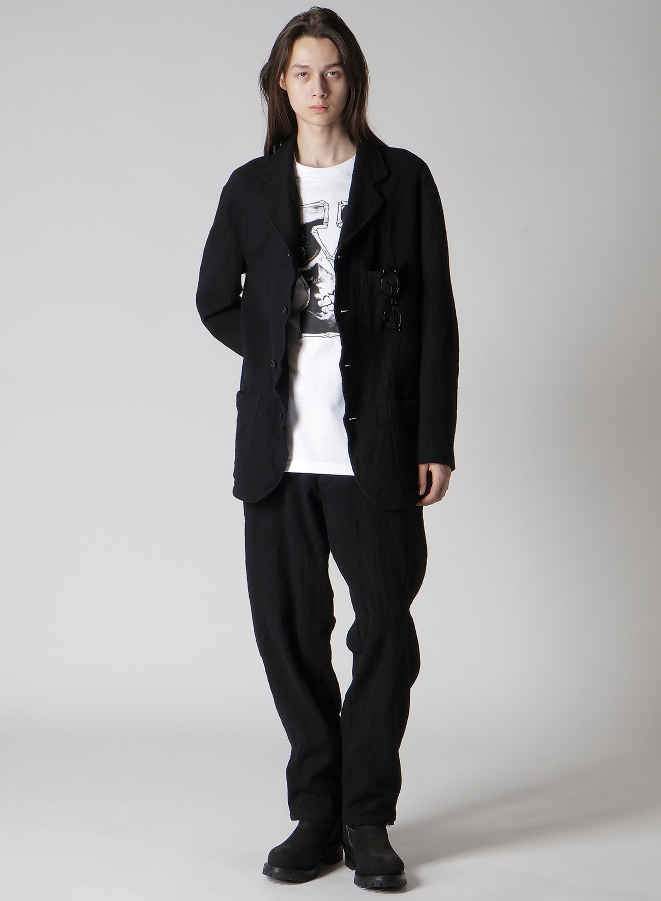 Y's for men × MASSES】SHRINK SERGE FULLING JACKET(S Black): Y's