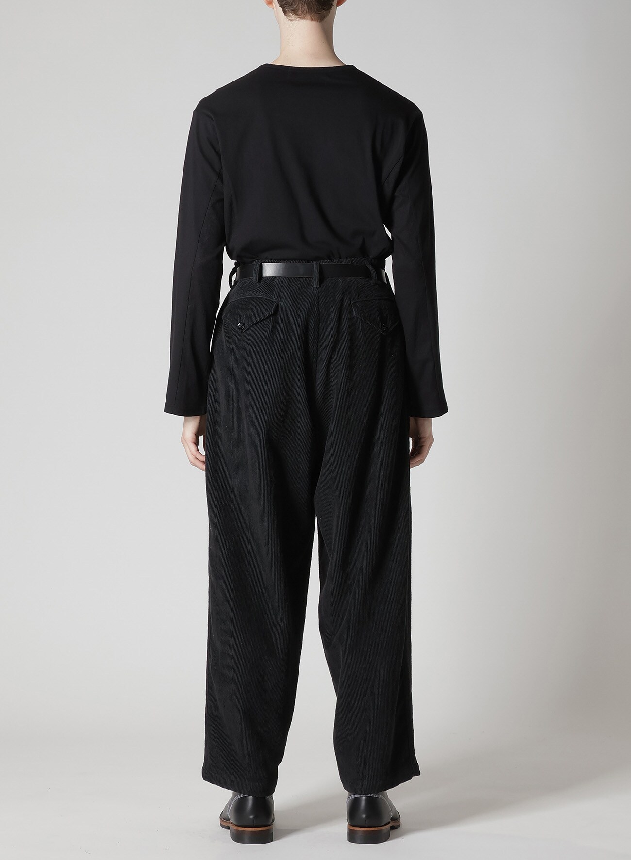 Y's for men x 120% LINO VELVET SIDE TAPE PANTS(M Black): Soldes