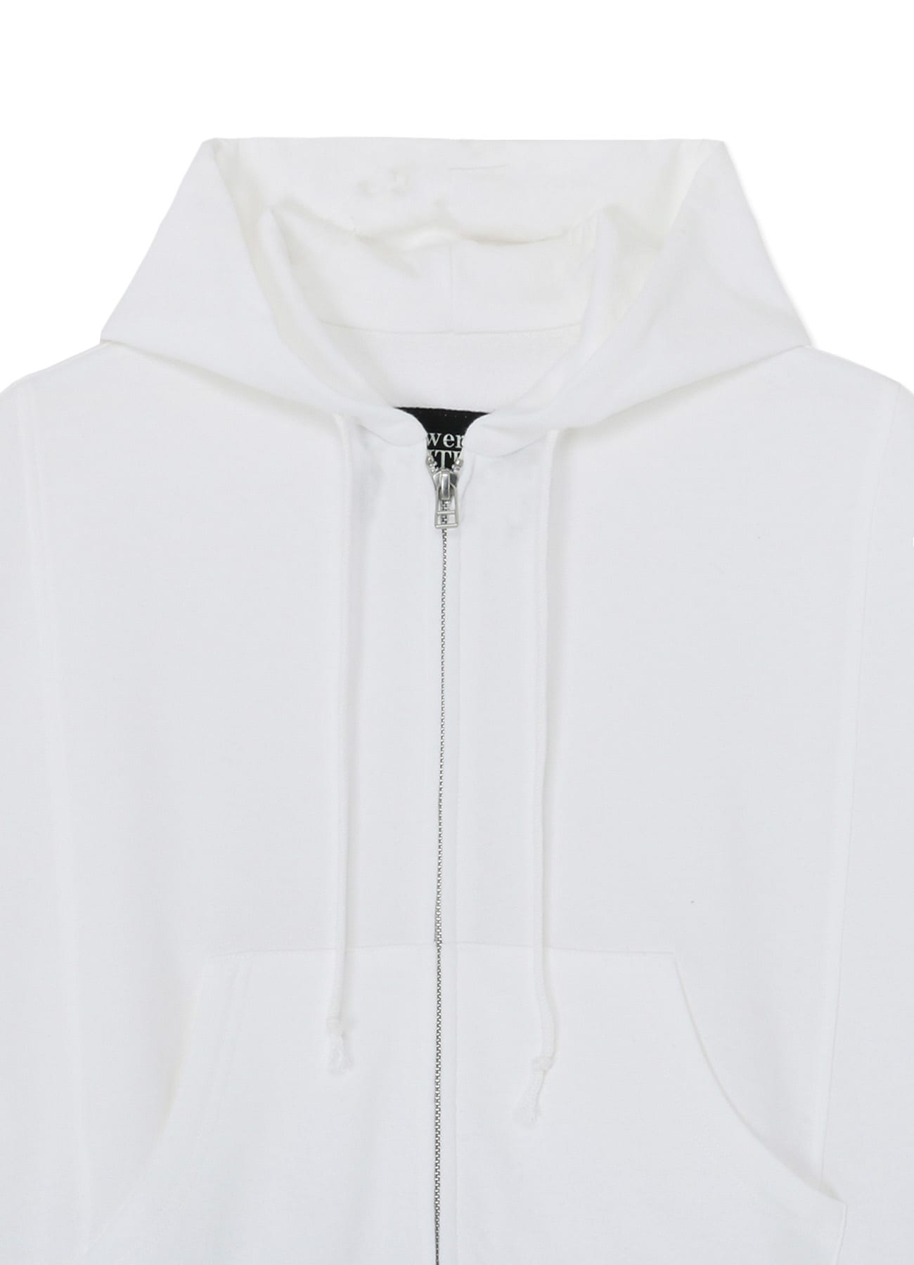 ASYMMETRIC ZIP-UP HOODIE(S White): power of the WHITE shirt｜THE