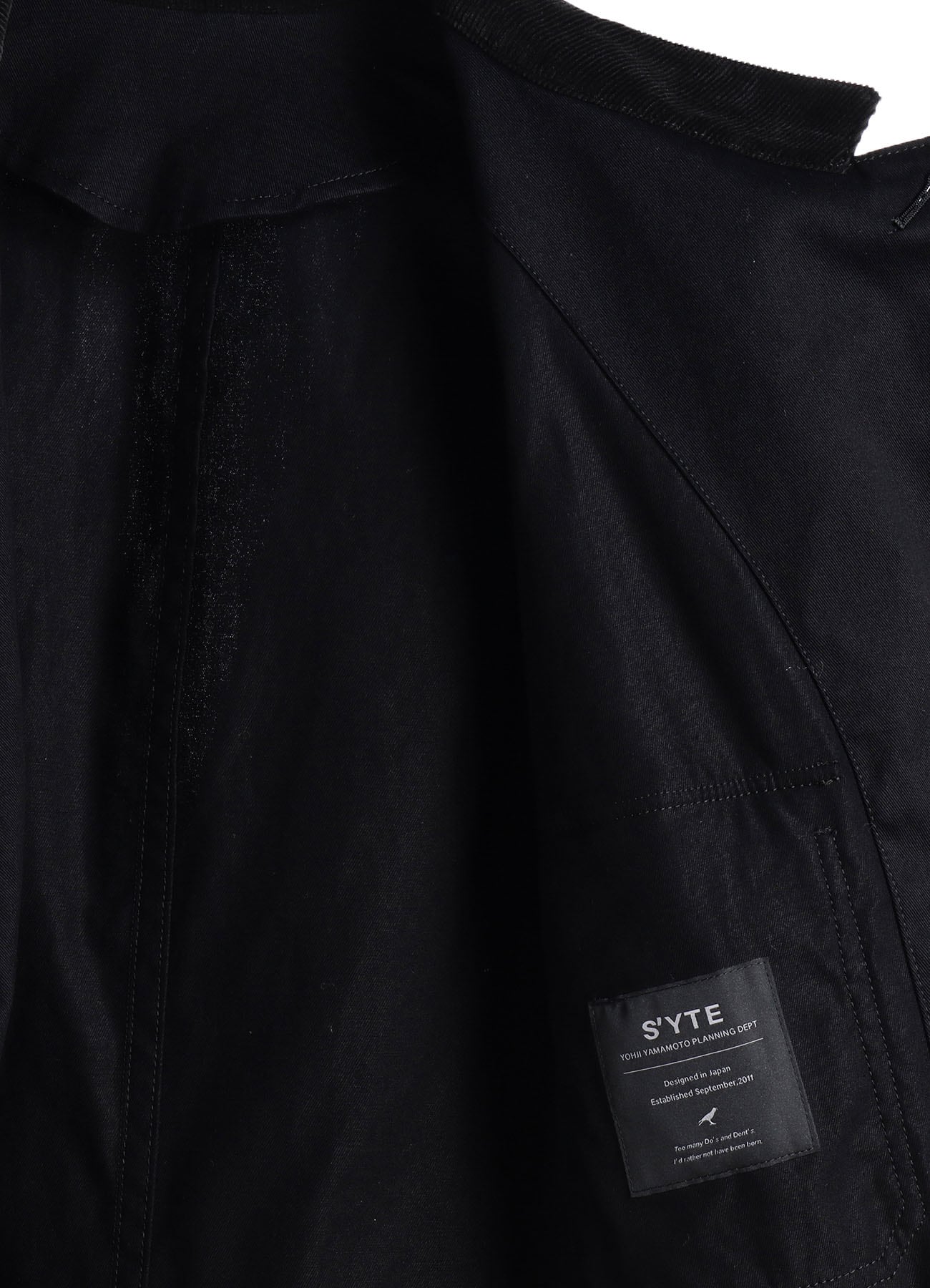 VARIOUS FABRICS CRAZY PATCHWORK SHOP COAT(M Black): S'YTE｜THE