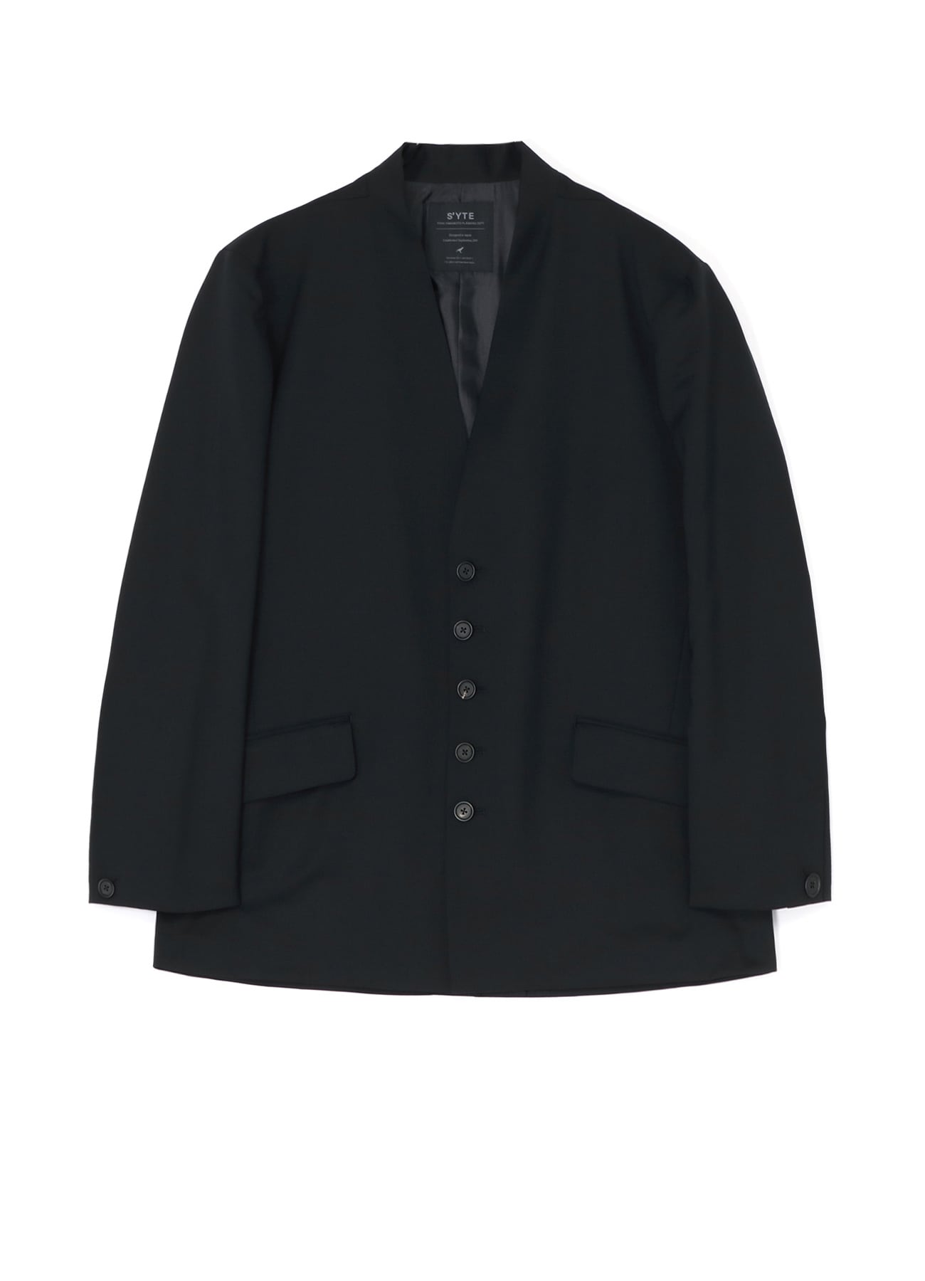 T/W GABARDINE COLLARLESS JACKET(M Black): S'YTE｜THE SHOP YOHJI