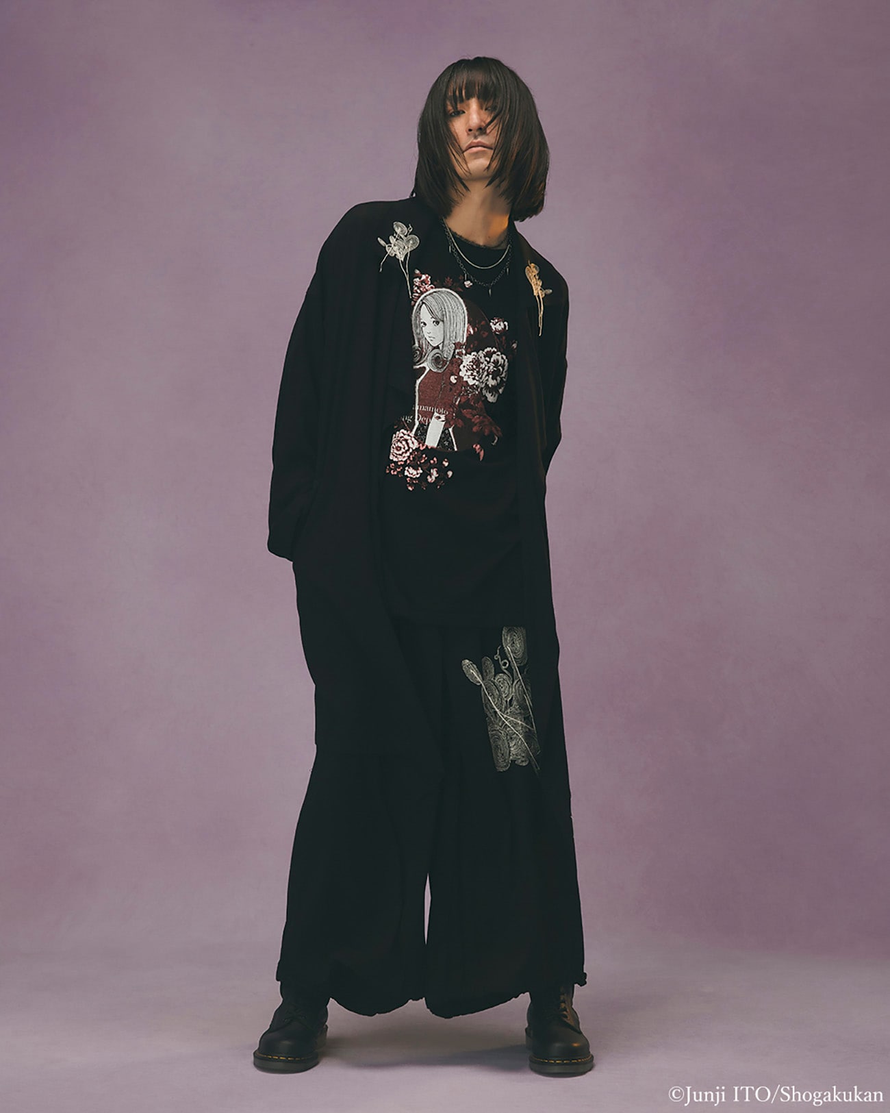 S'YTE × Junji ITO -UZUMAKI- KIRIE WEARING YOHJI YAMAMOTO DRAPE