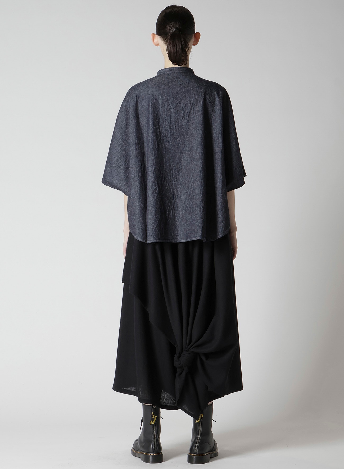 6OZ STAND COLLAR BLOUSE(S Indigo): Soldes｜THE SHOP YOHJI YAMAMOTO