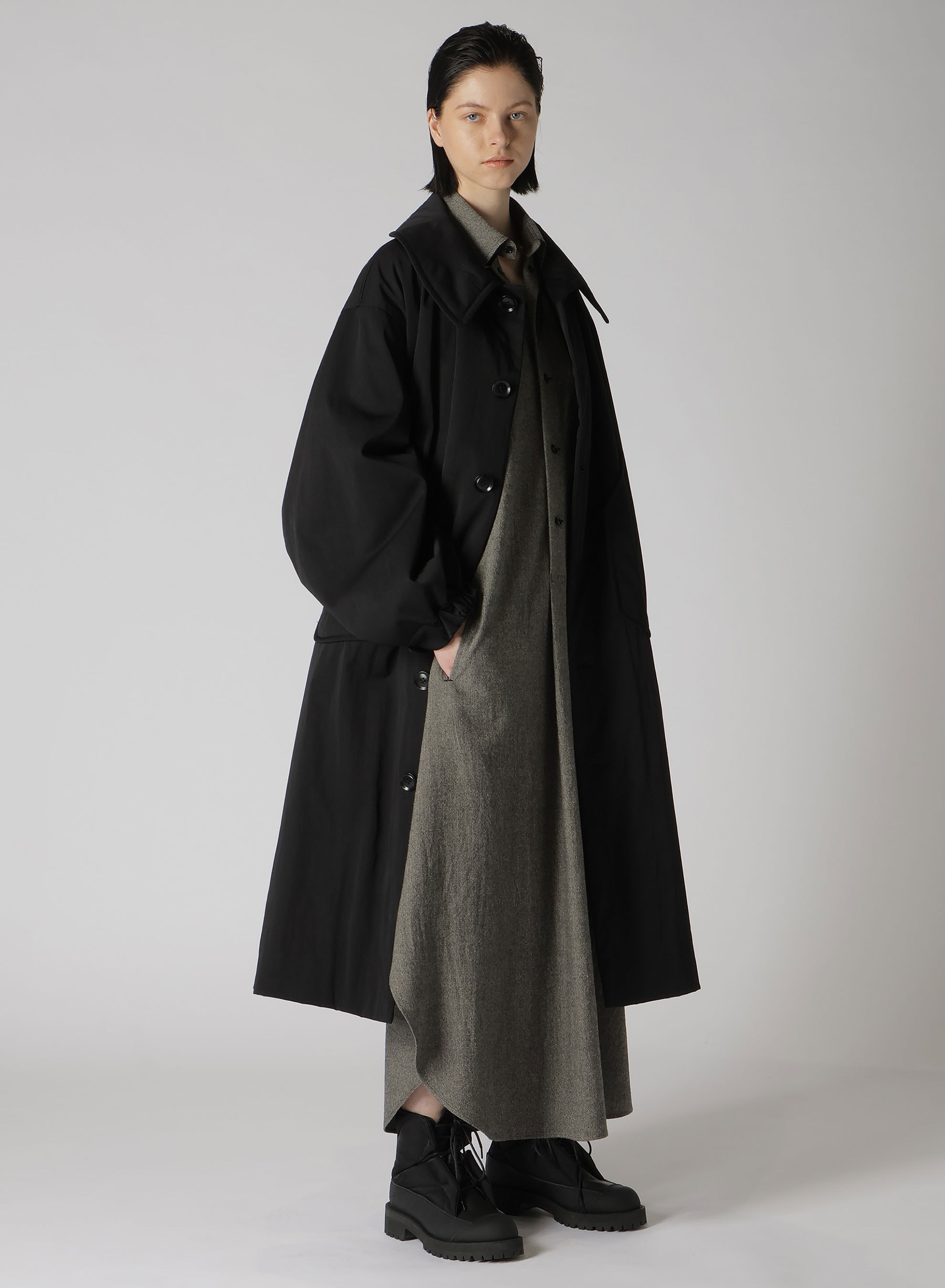 NY/ CHINO CLOTH BIG POCKET COAT(XS Black): Vintage｜Special Price