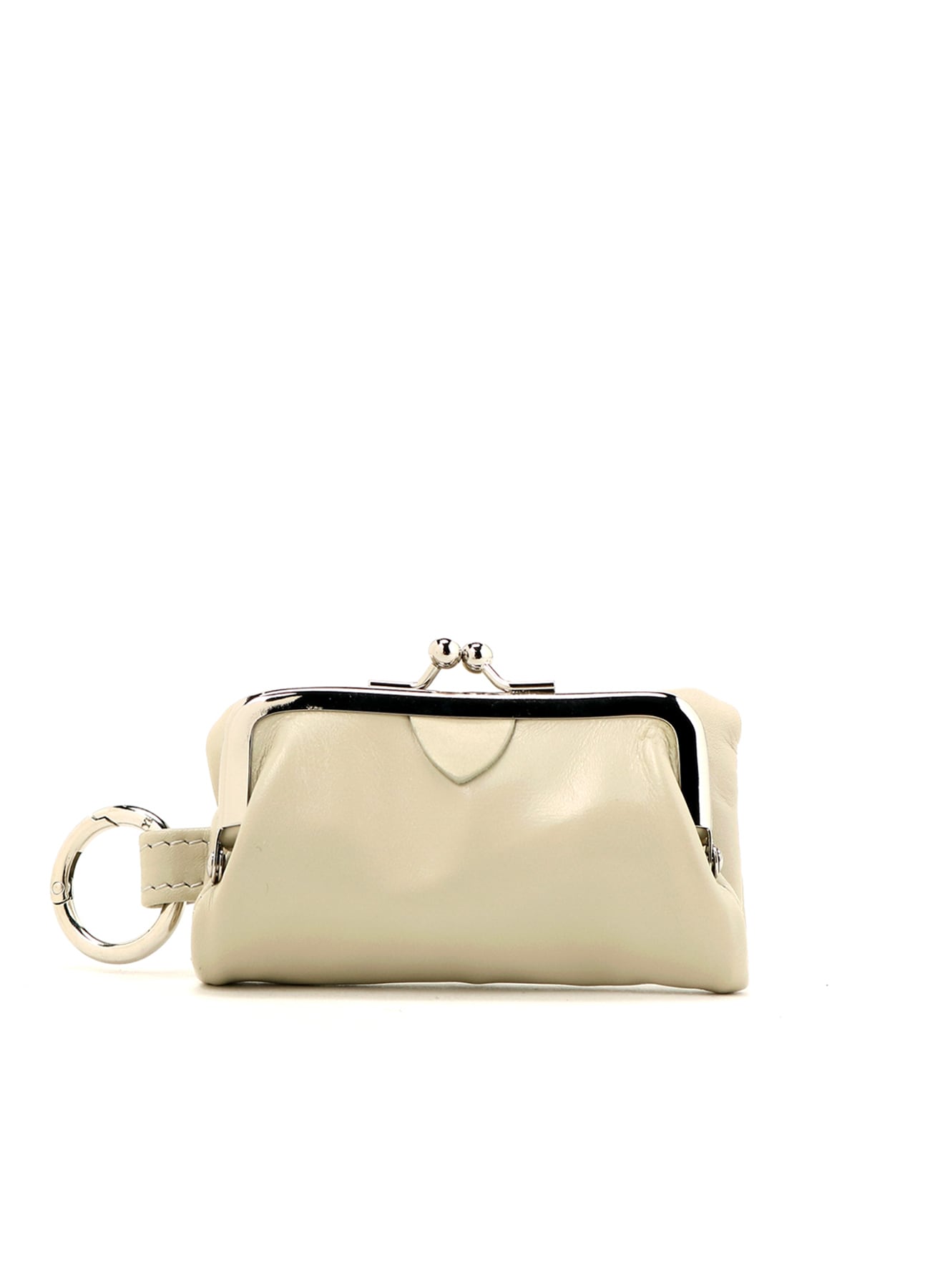 METAL RING DETAIL MINI CLASP PURSE(FREE SIZE Off White): Y's｜THE