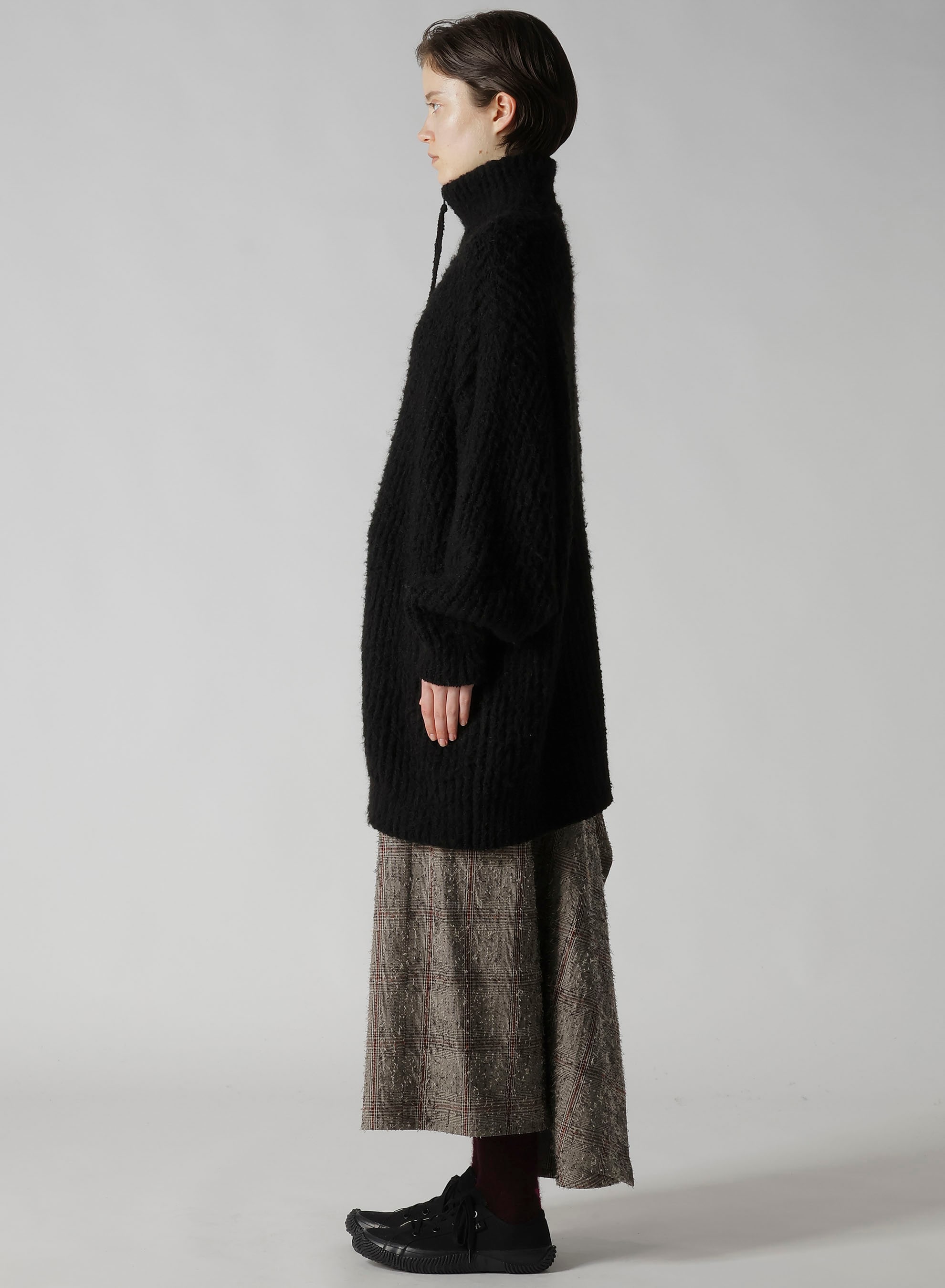 FLEECE RAISED ZIP-UP CARDIGAN(S Black): Soldes｜THE SHOP YOHJI