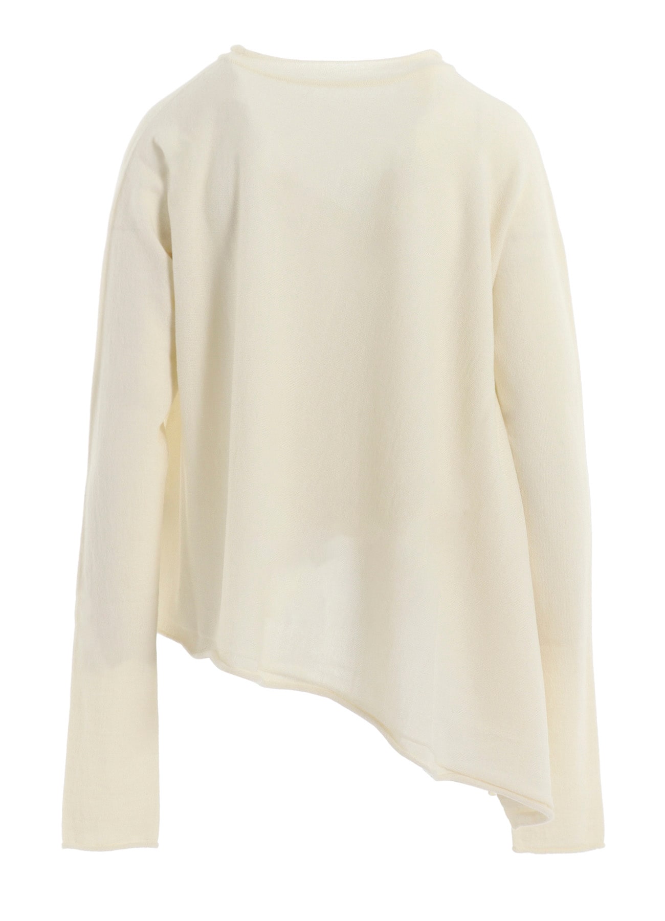 WOOL ASYMMETRIC CREW NECK PULLOVER(S Off White): Vintage｜Special