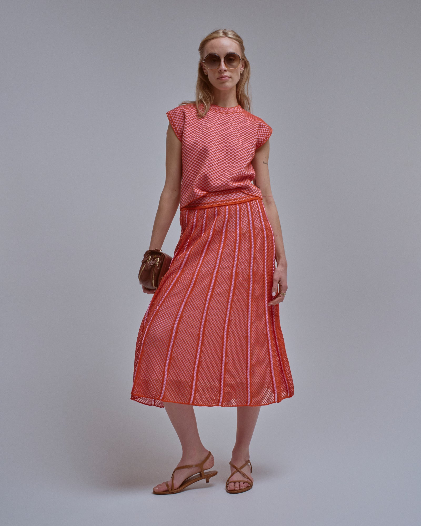 Tibi Chino Maxi Skirt Tan