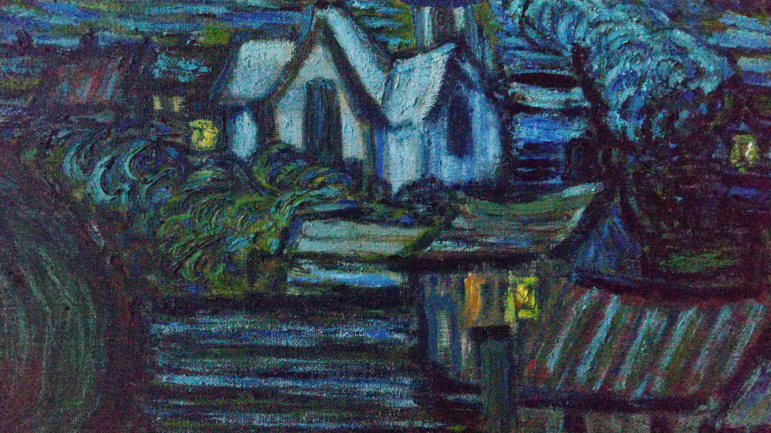 星月夜 ゴッホ模写 | 山本理宴子 Rieko Yamamoto ｜インテリア絵画