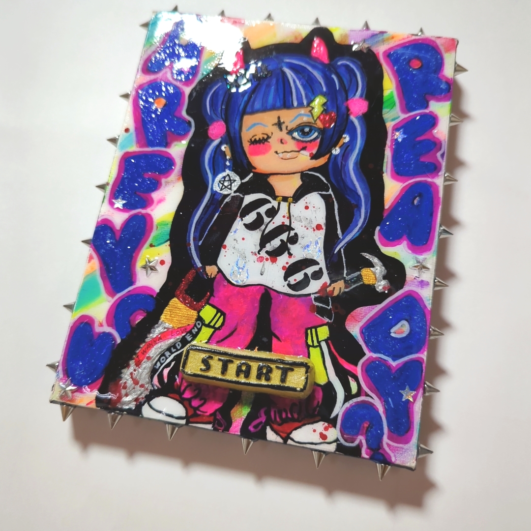 TOYAMAde. y10a4 【YORU】絵画 1点ものアート イラスト 【公式通販】