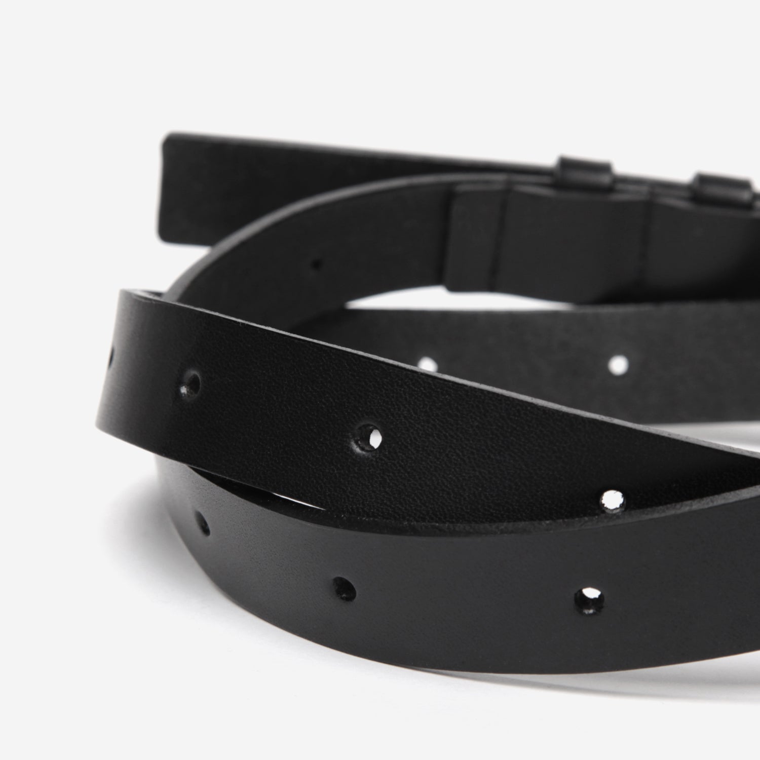 Leather Belt SKI 20 / black × silver – th products
