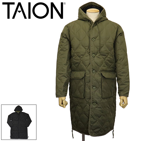 正規取扱店 TAION (タイオン) 106BML-LONG MILITARY HOOD DOWN COAT