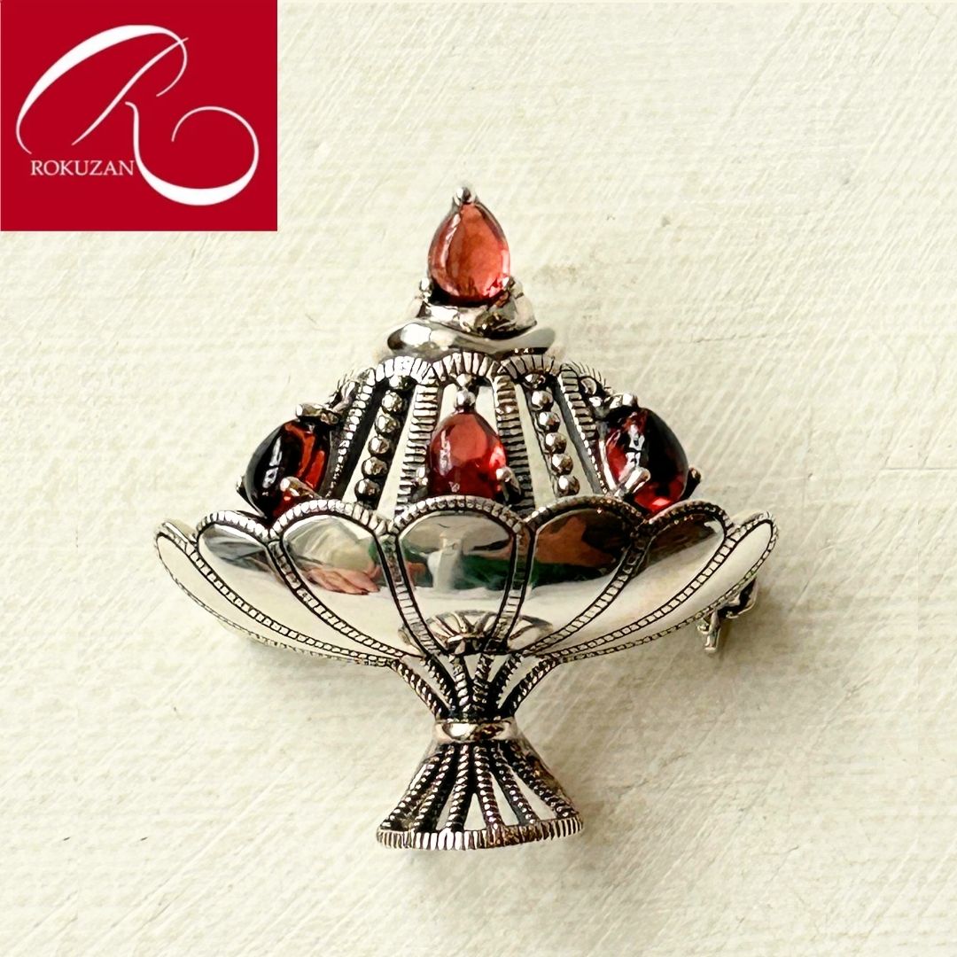 楽天市場】碌山 ガーネットブローチの通販