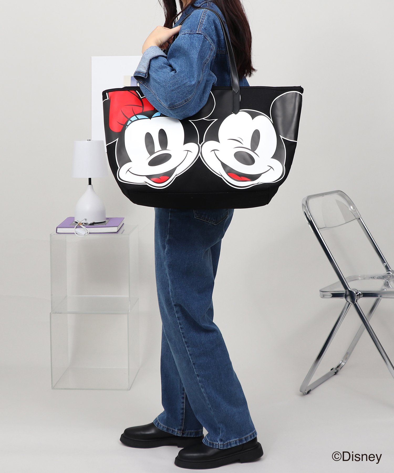 楽天市場】ビッグトートバッグ ミニーマウスの通販