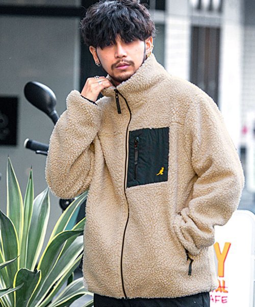 楽天市場】ボアジャケット ベージュ（メンズファッション）の通販