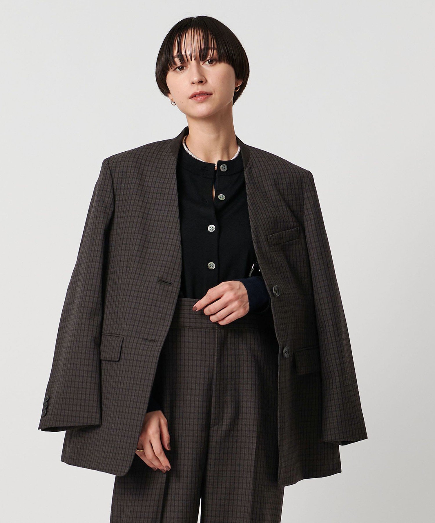 楽天市場】ノーカラージャケット レディース（ブランドユナイテッド