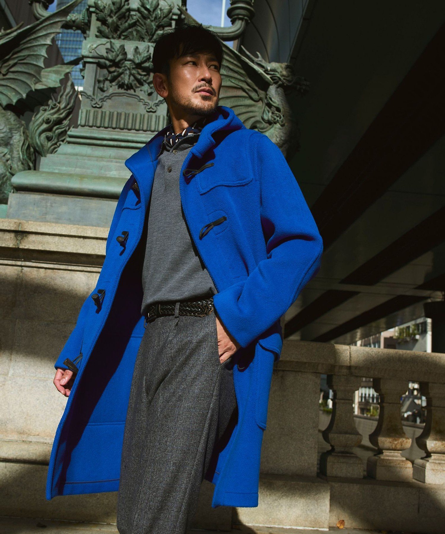 楽天市場】青 ダッフルコート（ブランドグローバーオール）の通販