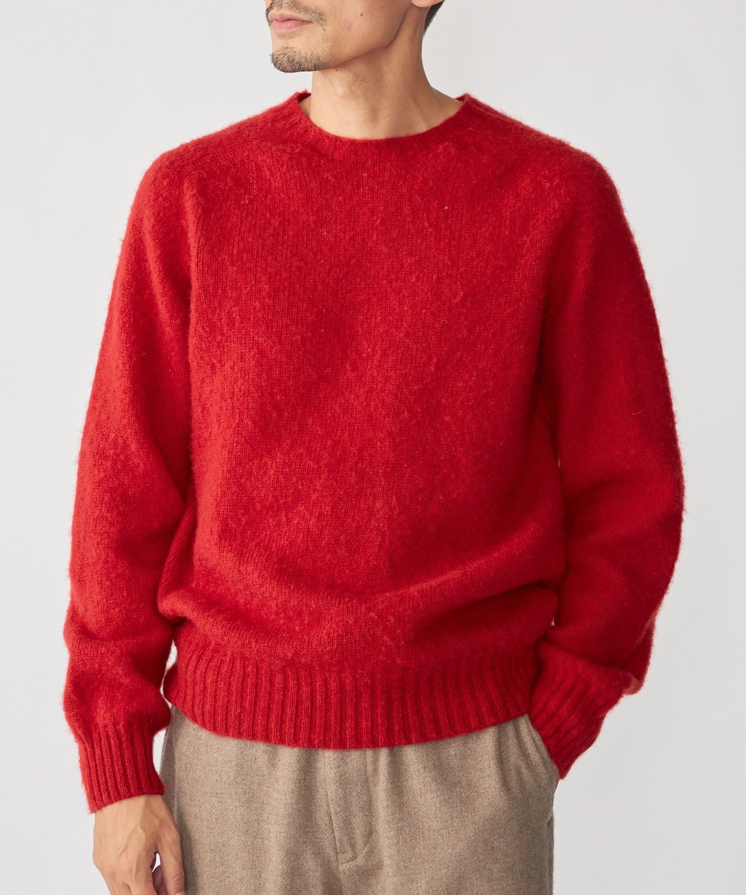 楽天市場】シャギーニット（カラーレッド）（メンズファッション）の通販