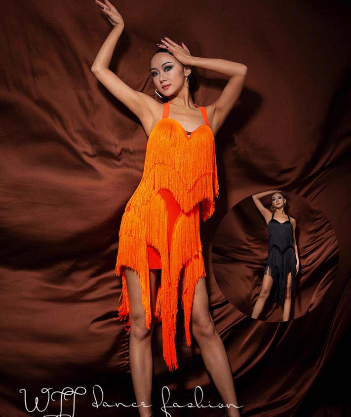 楽天市場】ラテン オレンジ ドレスの通販