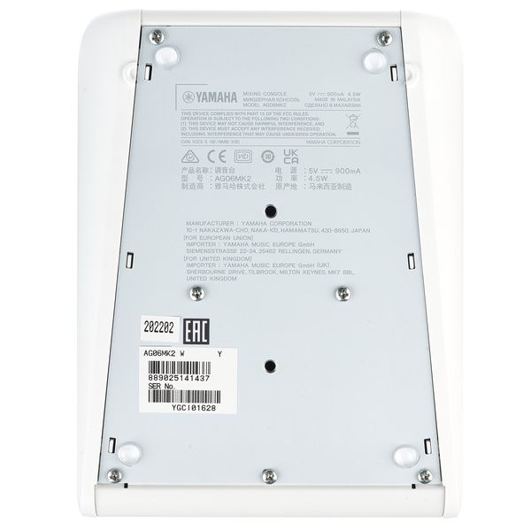 Yamaha AG06 MK2 WH – United States