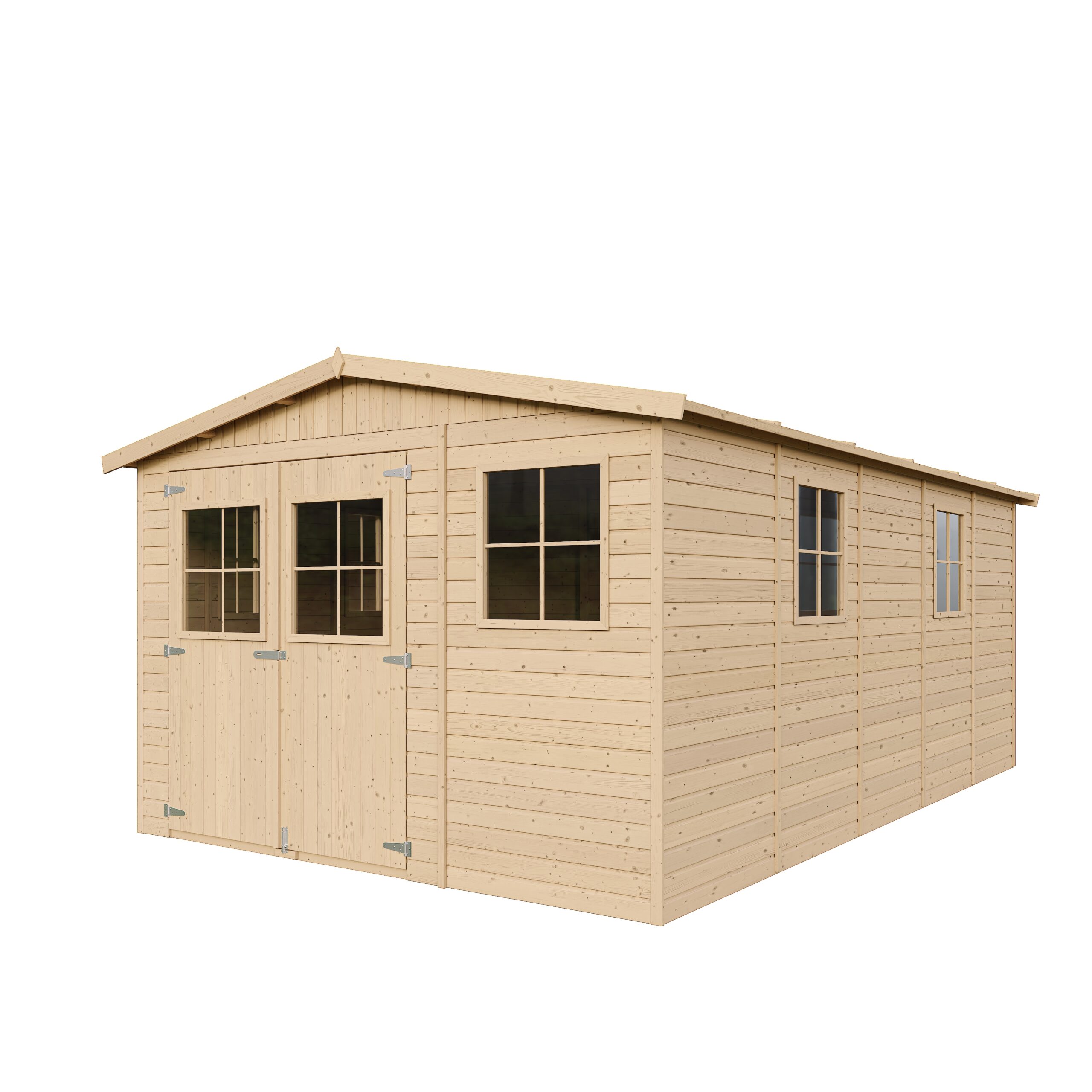 Wooden shed M337 - 303 x 493 cm - 15 m2 | Timbela.com