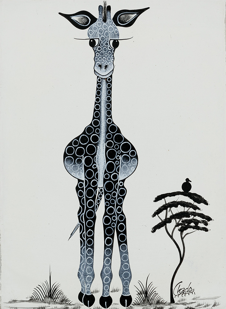 キリンの親子 - ティンガティンガオンラインショップ