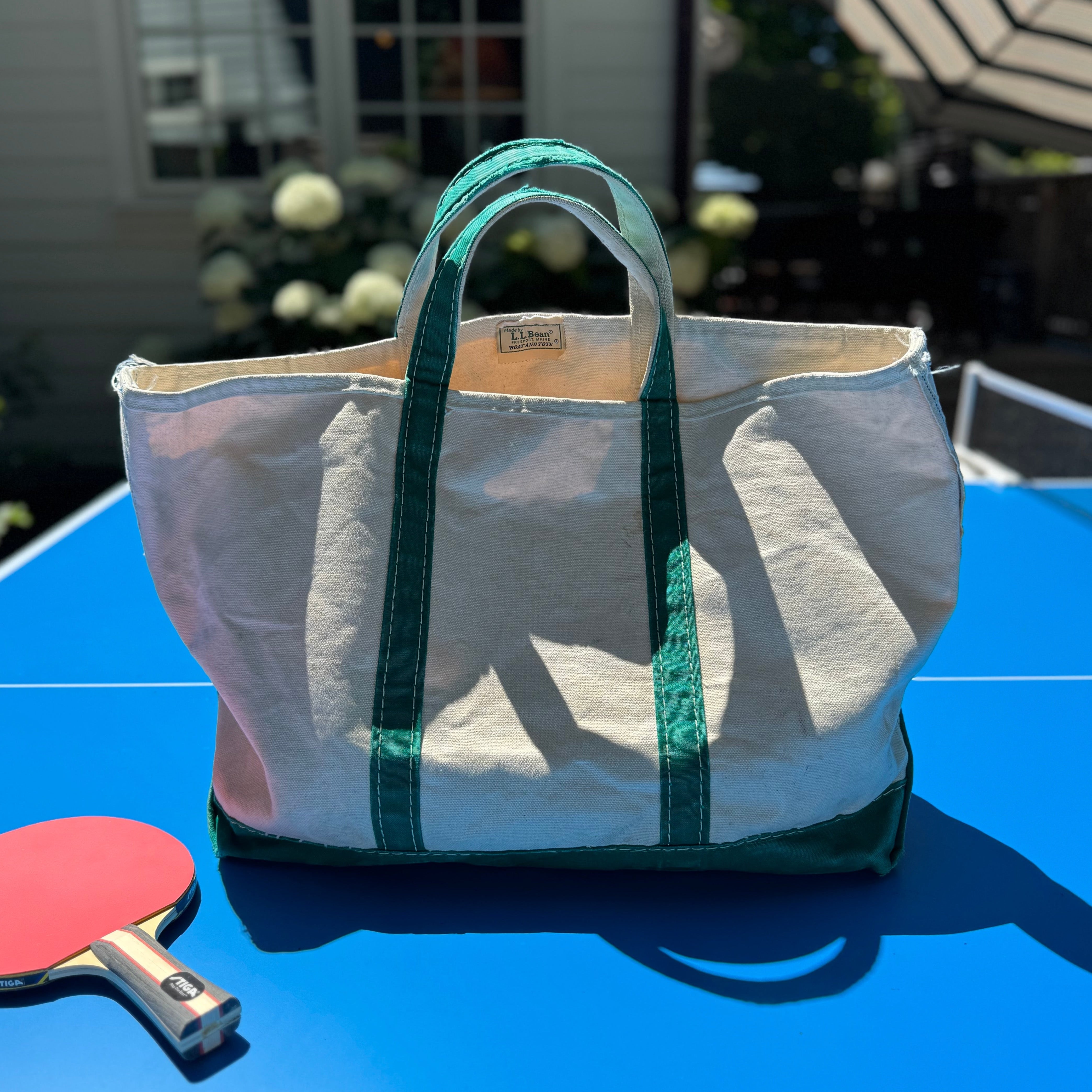Vintage LL Bean Open Top Boat and Tote, Green – Tigre de Tartán