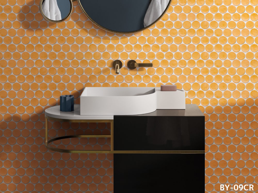 牡丹 BY-01S (Sail) /47mm丸型 /※旧名：ブイ | タイル販売の専門サイト