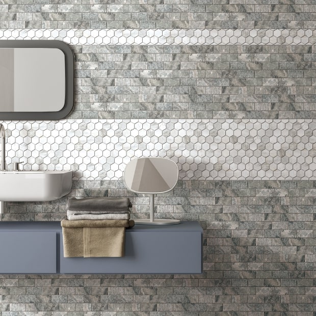 ラフィニタ AS4311HEX48 / 天然石ヘキサゴンモザイク | タイル販売の