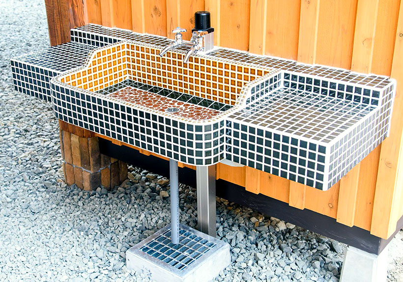 タイル張りブロック・水洗柱・蛇口 | タイルショップたまがわ本店