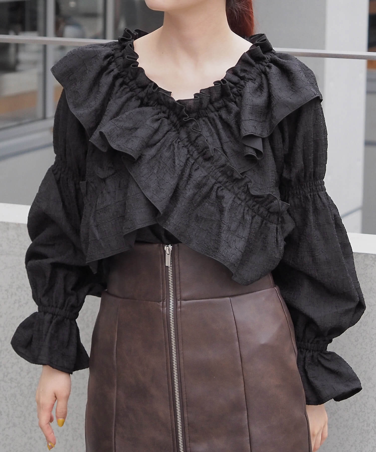 tiptop+pocket ティップトッププラスポケット / フリルクロス2way長袖