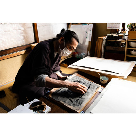 浮世絵木版画 ガールズ＆パンツァー 最終章 大洗高名美人図 ダージリン