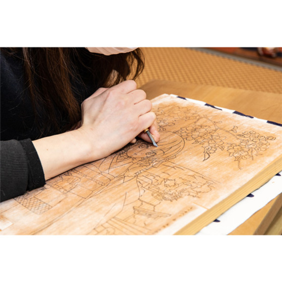 浮世絵木版画 ガールズ＆パンツァー 最終章 大洗高名美人図 ダージリン