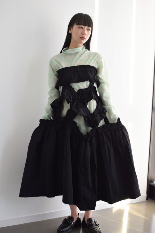 HOUGA kiki frill dress・BLACK - tity