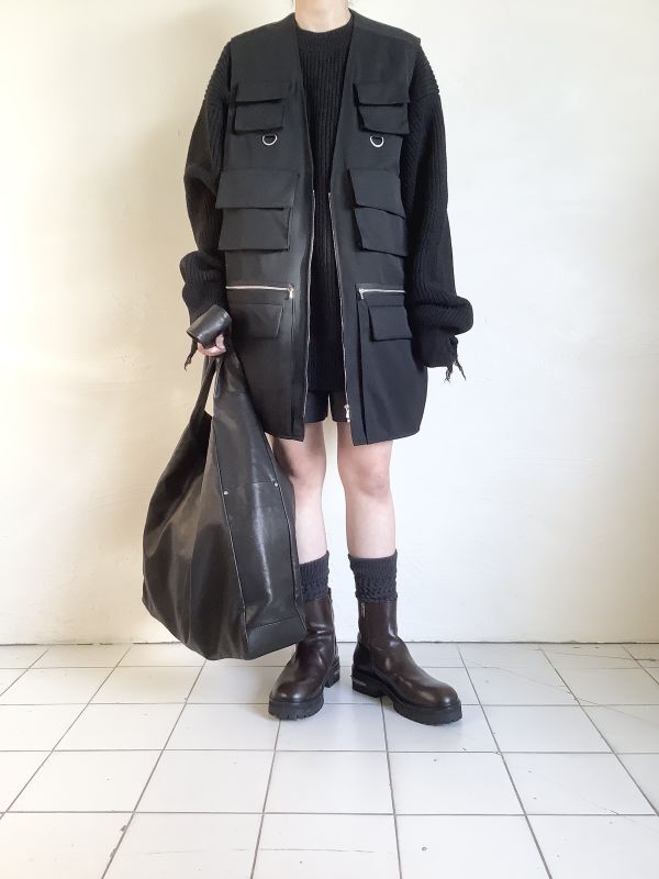 ssstein OVERSIZED MULTI POCKET VEST・BLACK - tity