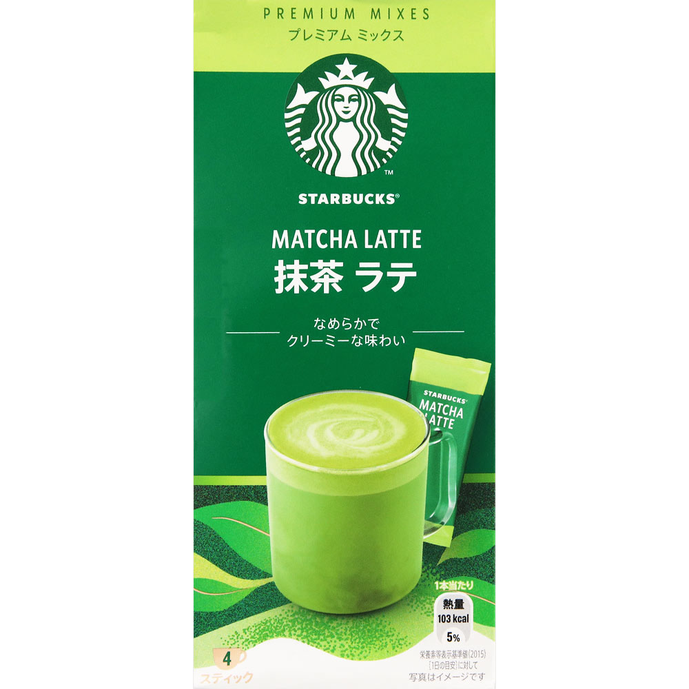 スターバックス プレミアム ミックス 抹茶 ラテ 96g（24g×4本）: 食品