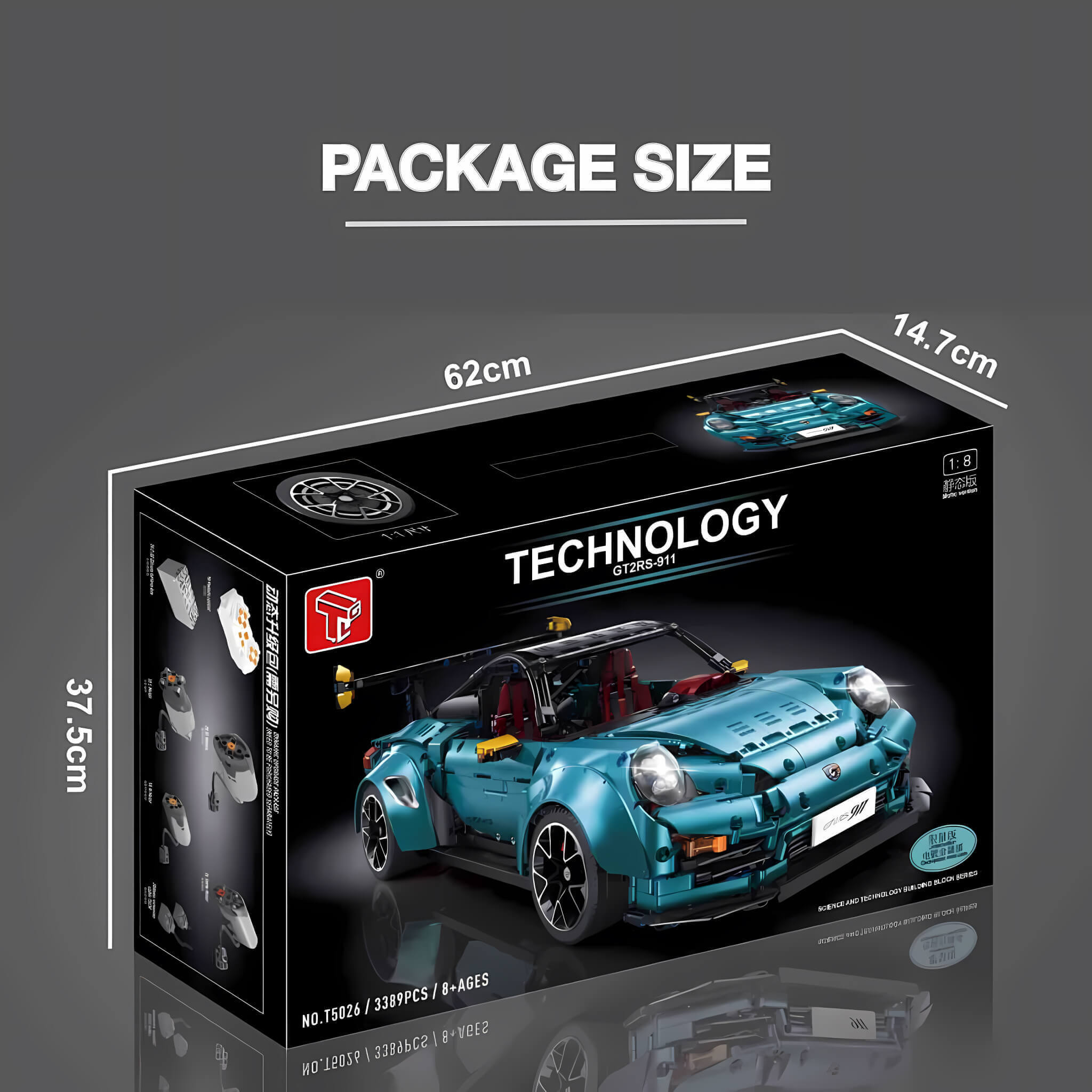 Tongshengju Technic 911 GT2RS (3389PCS) Sports Car Building Blocks