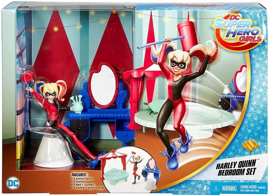 DC Super Hero Girls Harley Quinn Bedroom Set Mattel Toys - ToyWiz