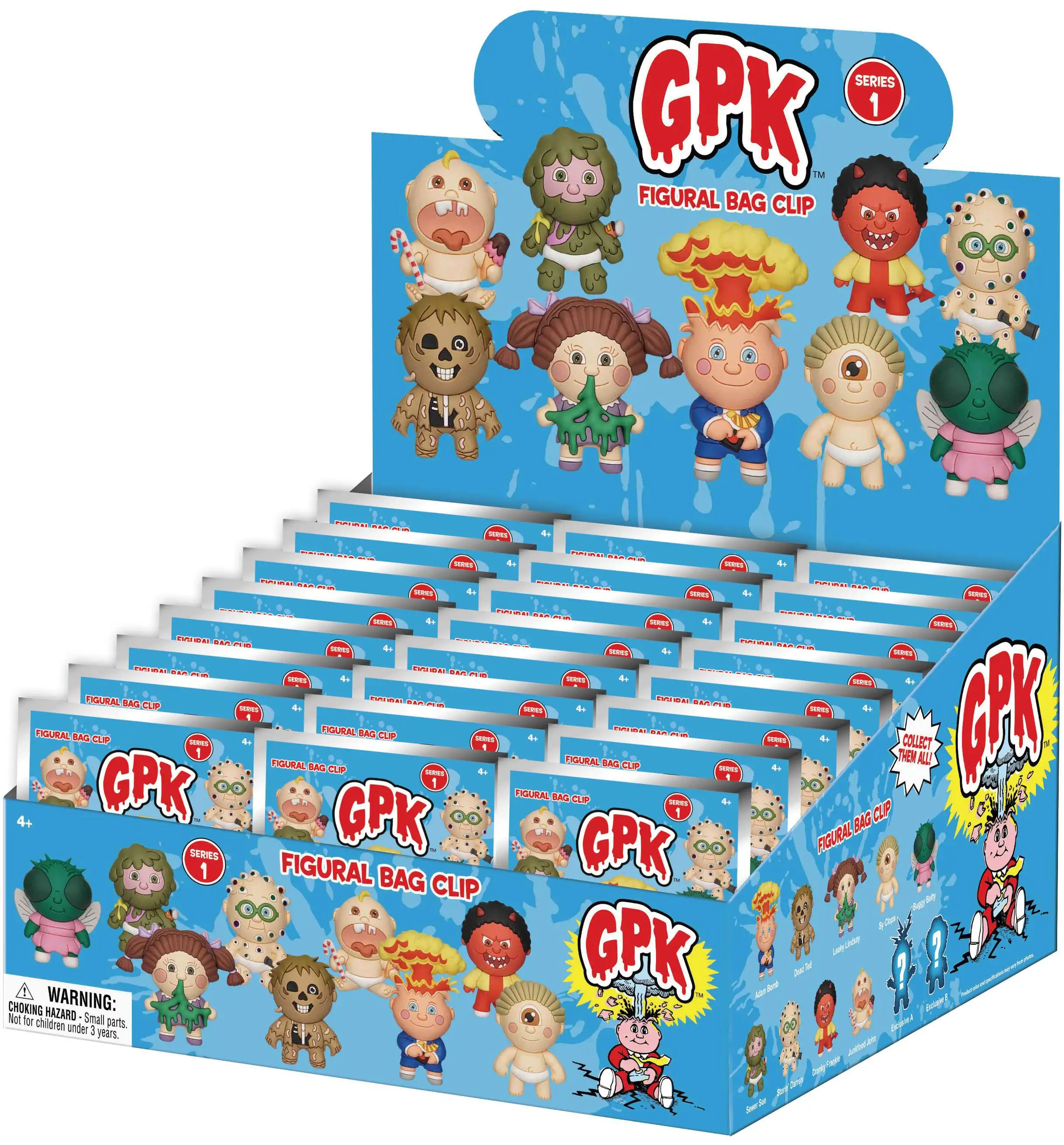 Garbage Pail Kids 3D Figural Foam Bag Clip GPK Series 1 Mystery