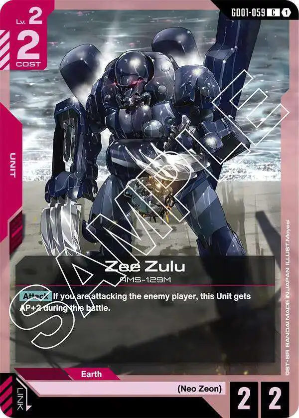 Gundam Trading Card Game Newtype Rising Single Card Common Zee