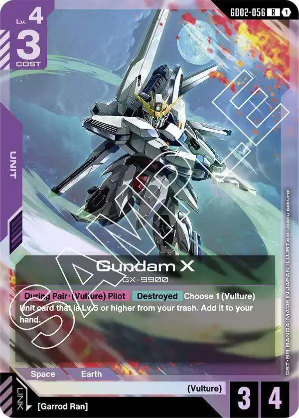 Gundam Trading Card Game Dual Impact Single Card Rare Gundam X