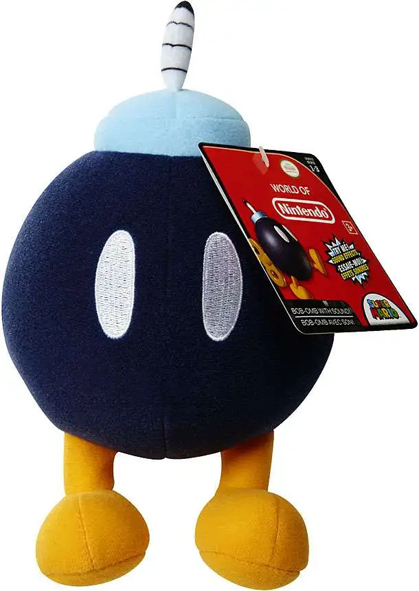 World of Nintendo Super Mario Bob-Omb 5 Plush with Sound FX SFX