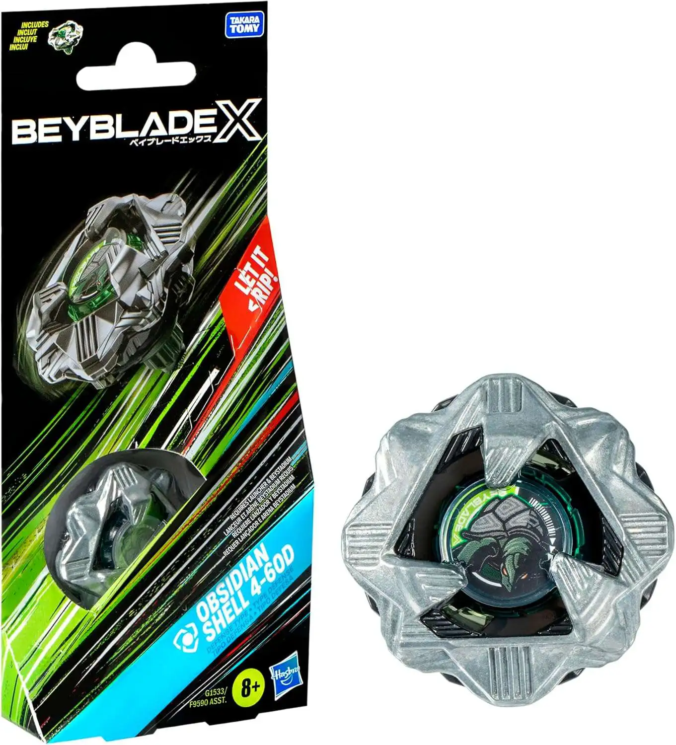 Beyblade X Shell Obsidian 4-60D Booster Hasbro - ToyWiz