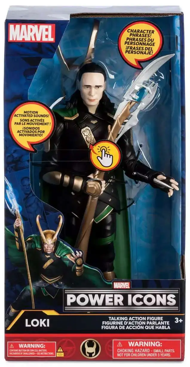 Disney Marvel Power Icons Loki Exclusive 9.5 Talking Action Figure