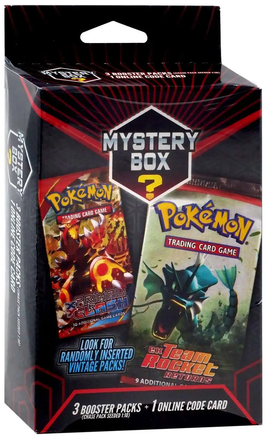 Pokemon Trading Card Game Mystery Box HANGER Box 3 Booster Packs 1