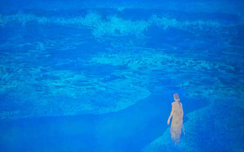 美しい青の世界「日本画家 福王寺一彦 “Starry in the moon