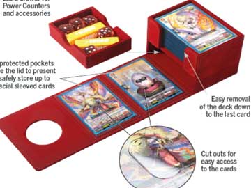 パワーカウンターなどの小物類もまとめて収納できるプレミアムデッキ