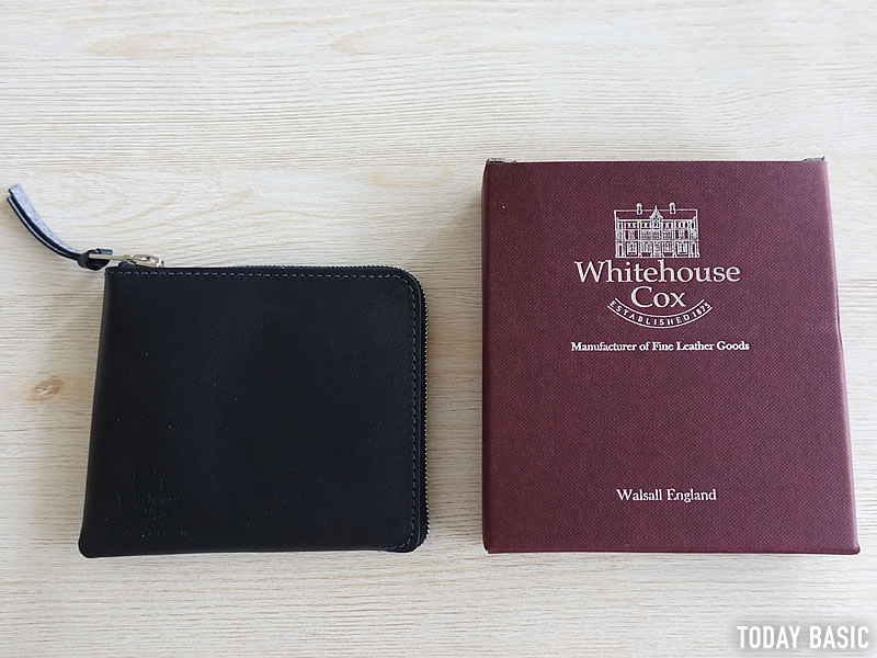 ホワイトハウスコックスのおしゃれなL字ファスナーミニ財布。使用感や