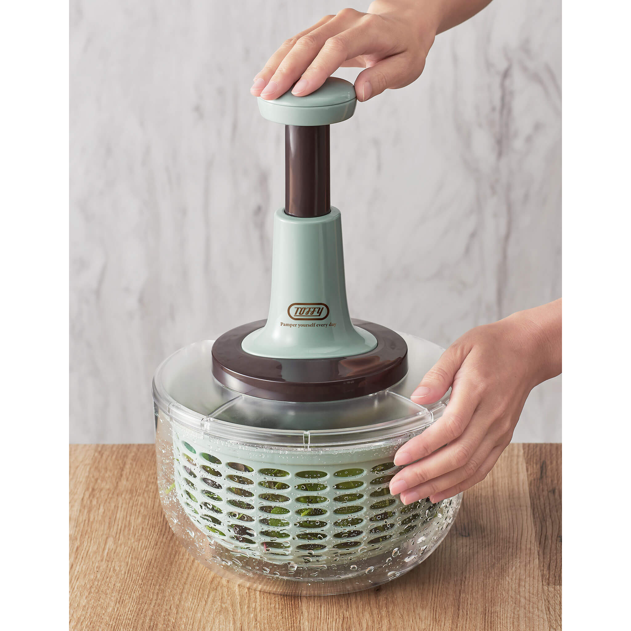 Toffy プッシュサラダスピナー&スライサーセット ｜ Toffy公式