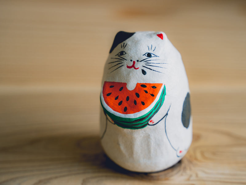 コシェルドゥ_起き上がり人形 スイカ猫 – 東北スタンダードマーケット